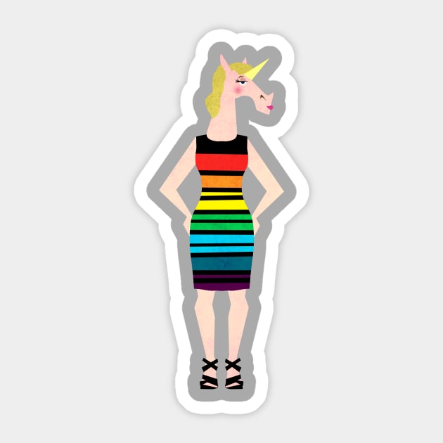 What color is this dress? Sticker by Thatssounicorny